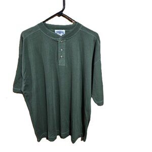 Trails Men's Casual Top Hunter Green Short Sleeve Size XL